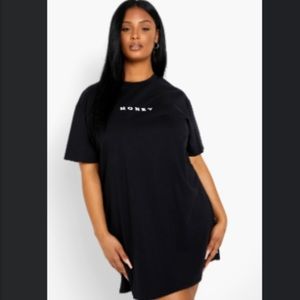 Boohoo Graphic T-Shirt Dress, Sz. 22